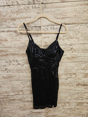 NAVY SPARKLY SHORT DRESS