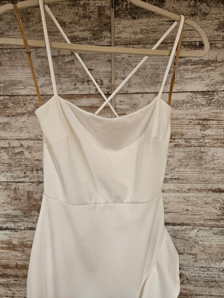 WHITE LONG EVENING GOWN