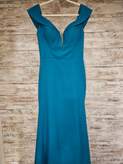 TEAL LONG EVENING GOWN (NEW)