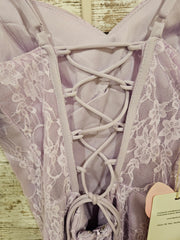 LAVENDER/LACE SHORT DRESS -NEW