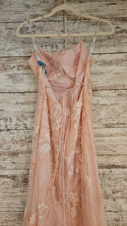 PINK/FLORAL LONG DRESS (NEW)