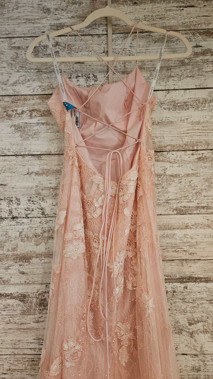 PINK/FLORAL LONG DRESS (NEW)