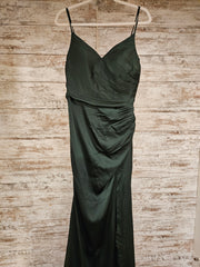 GREEN LONG EVENING GOWN