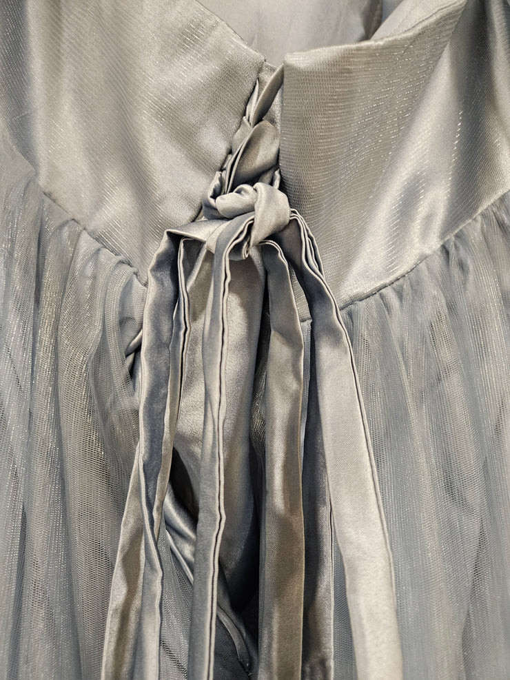 BLUE TIERED A LINE GOWN (NEW)