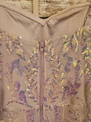 LAVENDER SPARKLY SHORT DRESS