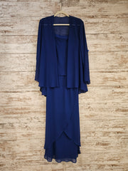 ROYAL BLUE 2 PC. LONG DRESS SE
