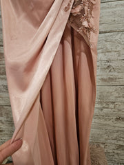 BLUSH/FLORAL LONG DRESS
