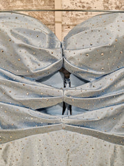 BLUE SPARKLY SHORT DRESS (NEW)