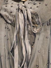 BLUE BEADED A LINE GOWN (NEW)