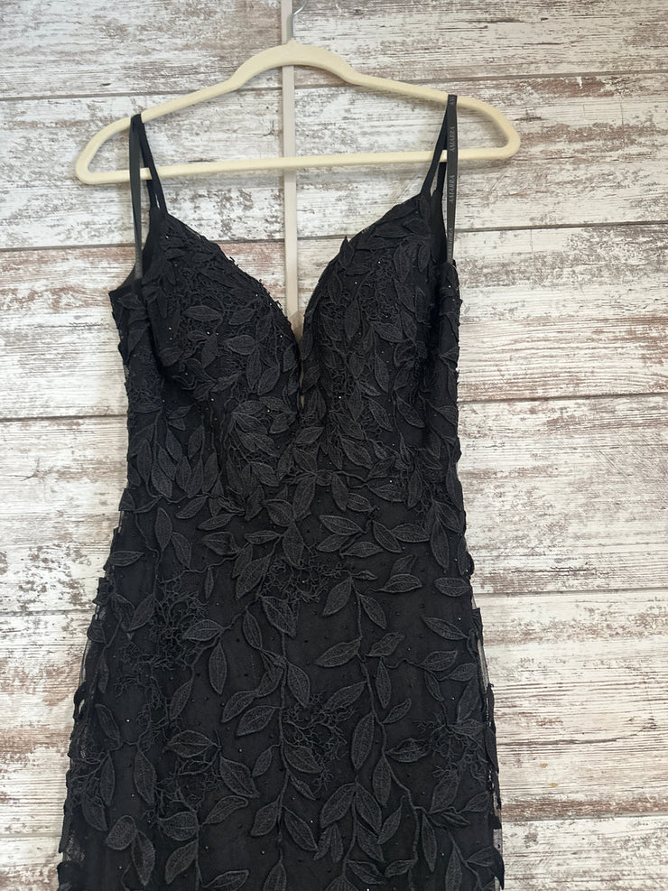 BLACK/FLORAL LONG DRESS