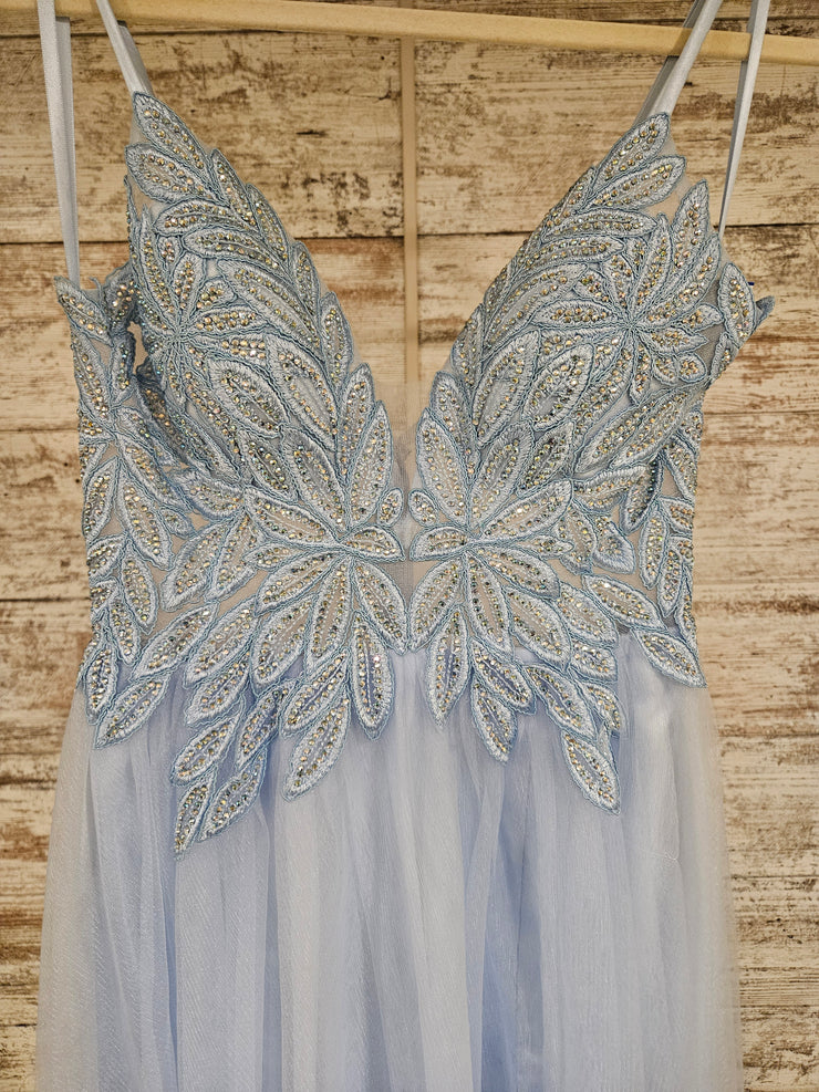 BLUE A LINE GOWN