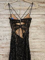 BLACK SPARKLY MERMAID GOWN