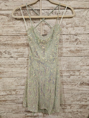GREEN SPARKLY SHORT DRESS