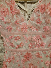 PINK/WHITE BEADED DRESS (NEW)