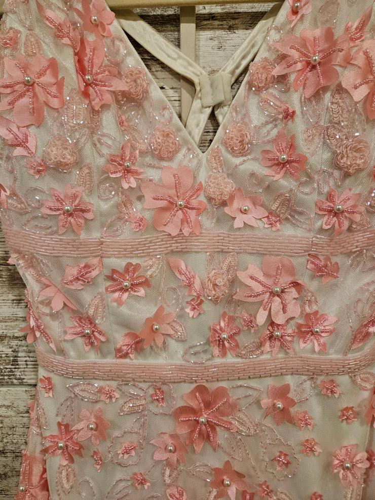 PINK/WHITE BEADED DRESS (NEW)