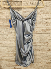 BLUE SATIN SHORT DRESS
