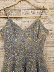 BLUE SPARKLY SHORT DRESS