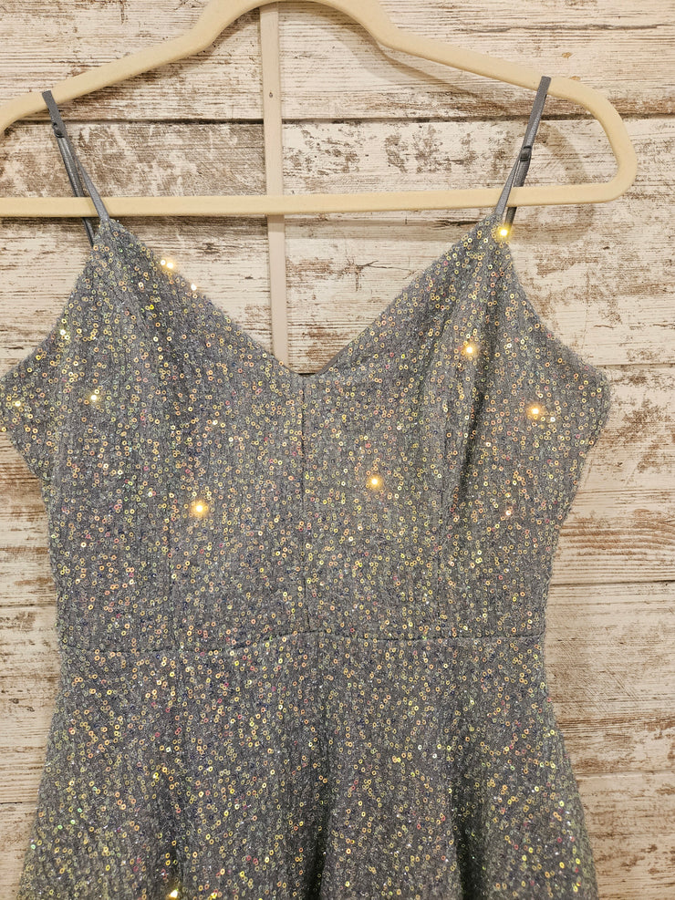 BLUE SPARKLY SHORT DRESS
