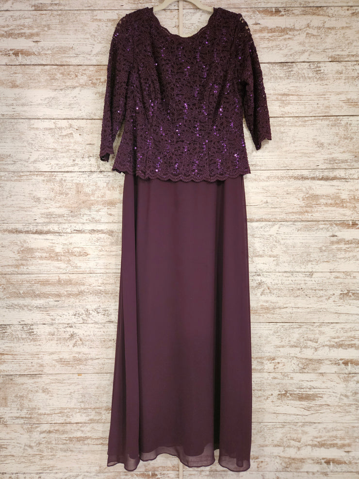 PURPLE LONG EVENING GOWN