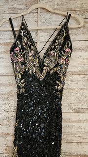 BLACK/GOLD SEQUIN DRESS (NEW)