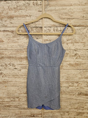 BLUE SPARKLY SHORT DRESS