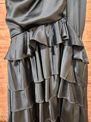 TEAL RUFFLED MERMAID GOWN