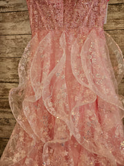 PINK LAYERED A LINE GOWN (NEW)