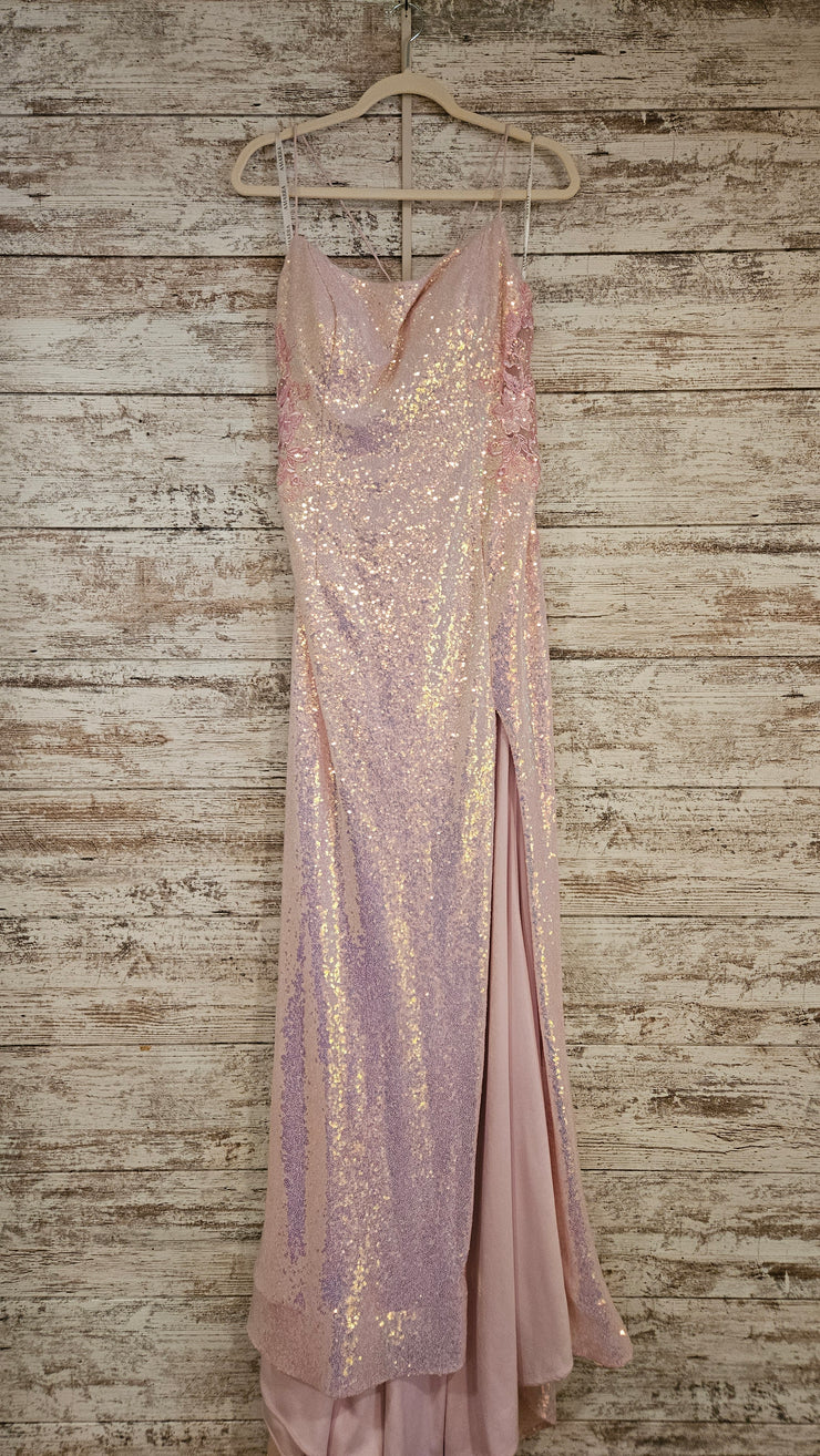 PINK SPARKLY LONG DRESS (NEW)
