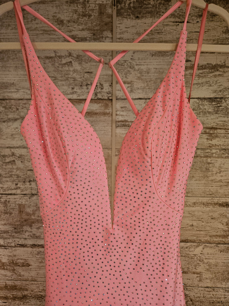 PINK SPARKLY LONG DRESS
