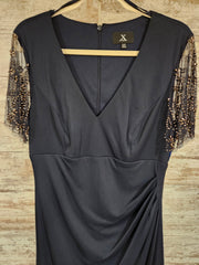 NAVY LONG EVENING GOWN