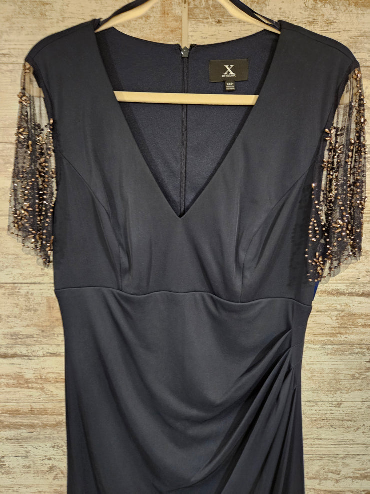 NAVY LONG EVENING GOWN