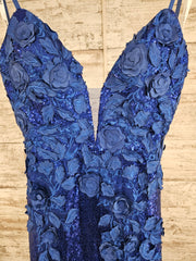 ROYAL BLUE SPARKLY LONG DRESS