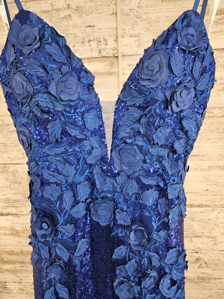 ROYAL BLUE SPARKLY LONG DRESS