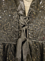 BLACK SPARLY A LINE GOWN (NEW)