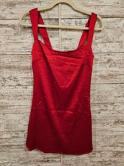 RED SHORT SATIN DRESS