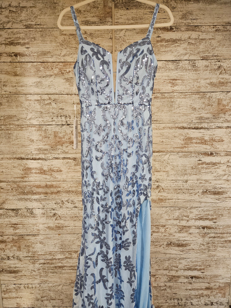 BLUE SPARKLY LONG DRESS (NEW)