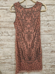 MAUVE BEADED SHORT DRESS