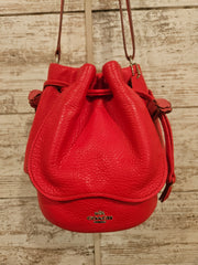RED FLOWER LEATHER PURSE $395