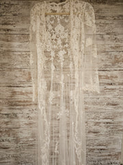 WHITE BEADED WEDDING COVER UP