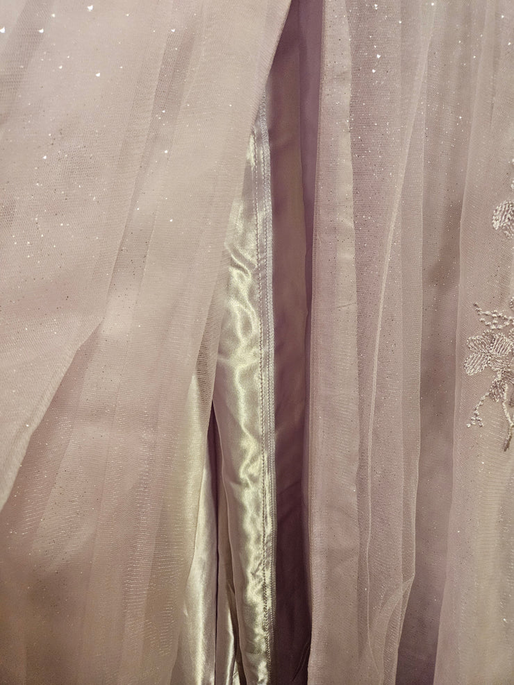 LAVENDER/FLORAL A LINE GOW-NEW