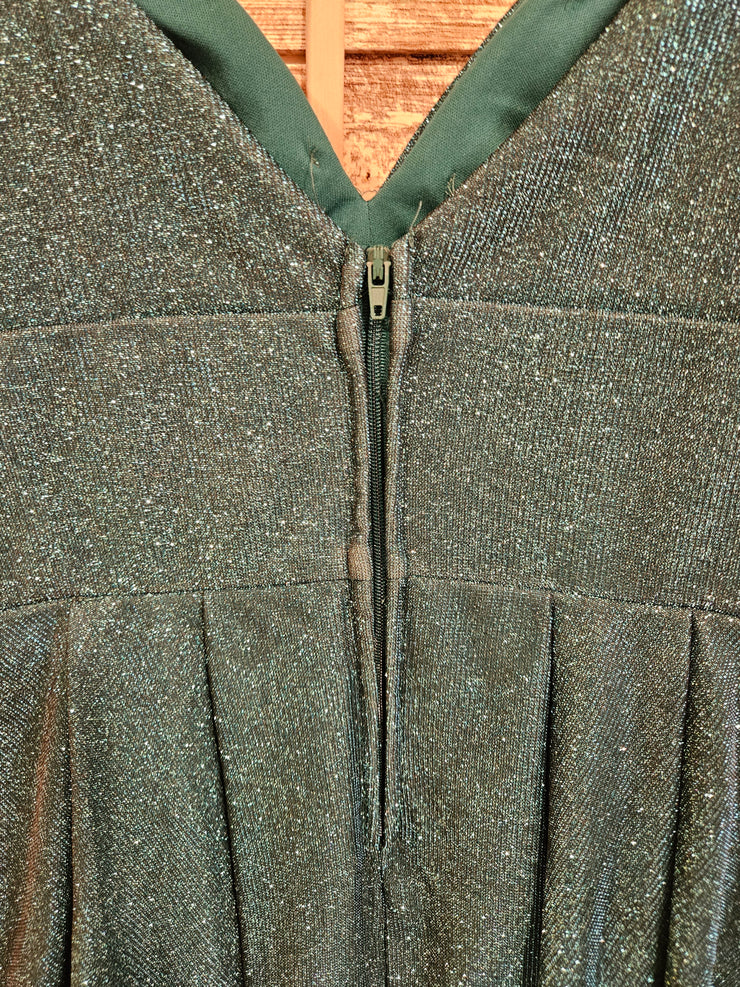 GREEN SPARKLY SHORT DRESS