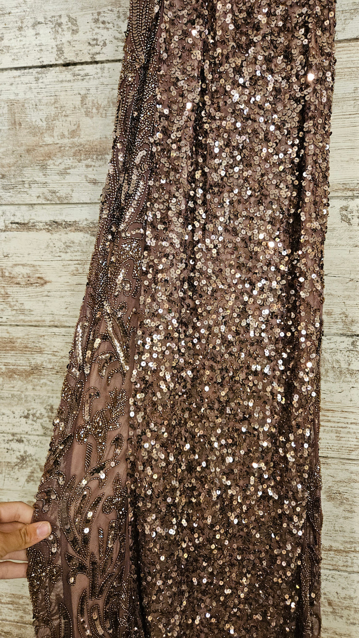 BLUSH SEQUIN LONG DRESS (NEW)