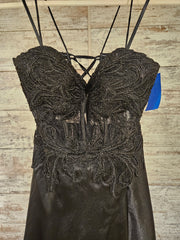 BLACK LONG EVENING GOWN