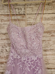 LAVENDER/FLORAL A LINE GOWN