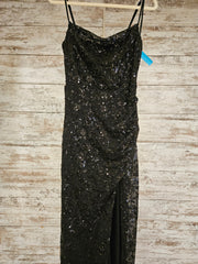 BLACK SPARKLY LONG DRESS