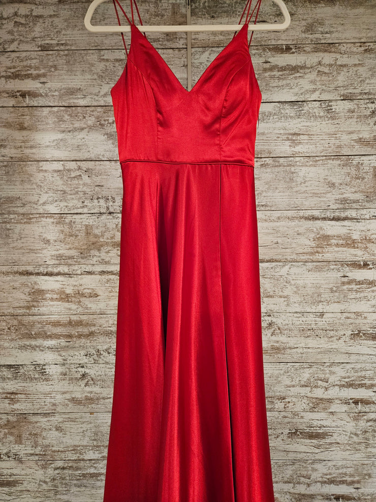 RED A LINE GOWN