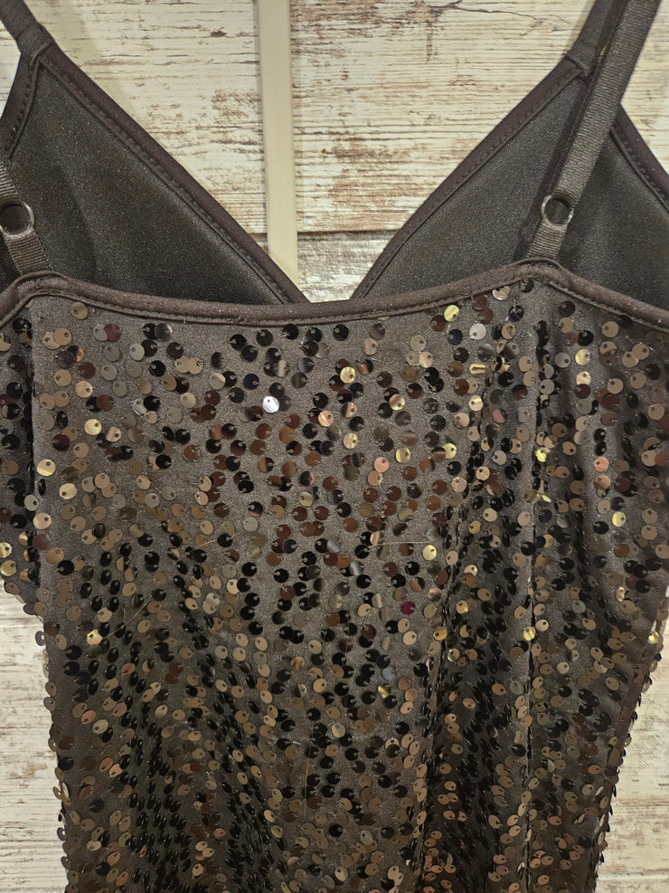 BLACK SEQUIN SHORT DRESS