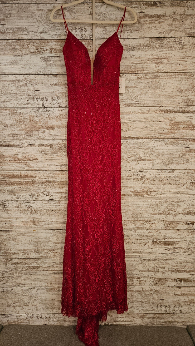 RED SPARKLY LONG DRESS (NEW)