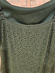 GREEN BEADED SHORT DRESS