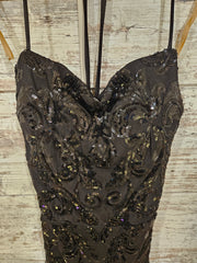 BLACK SPARKLY SHORT DRESS